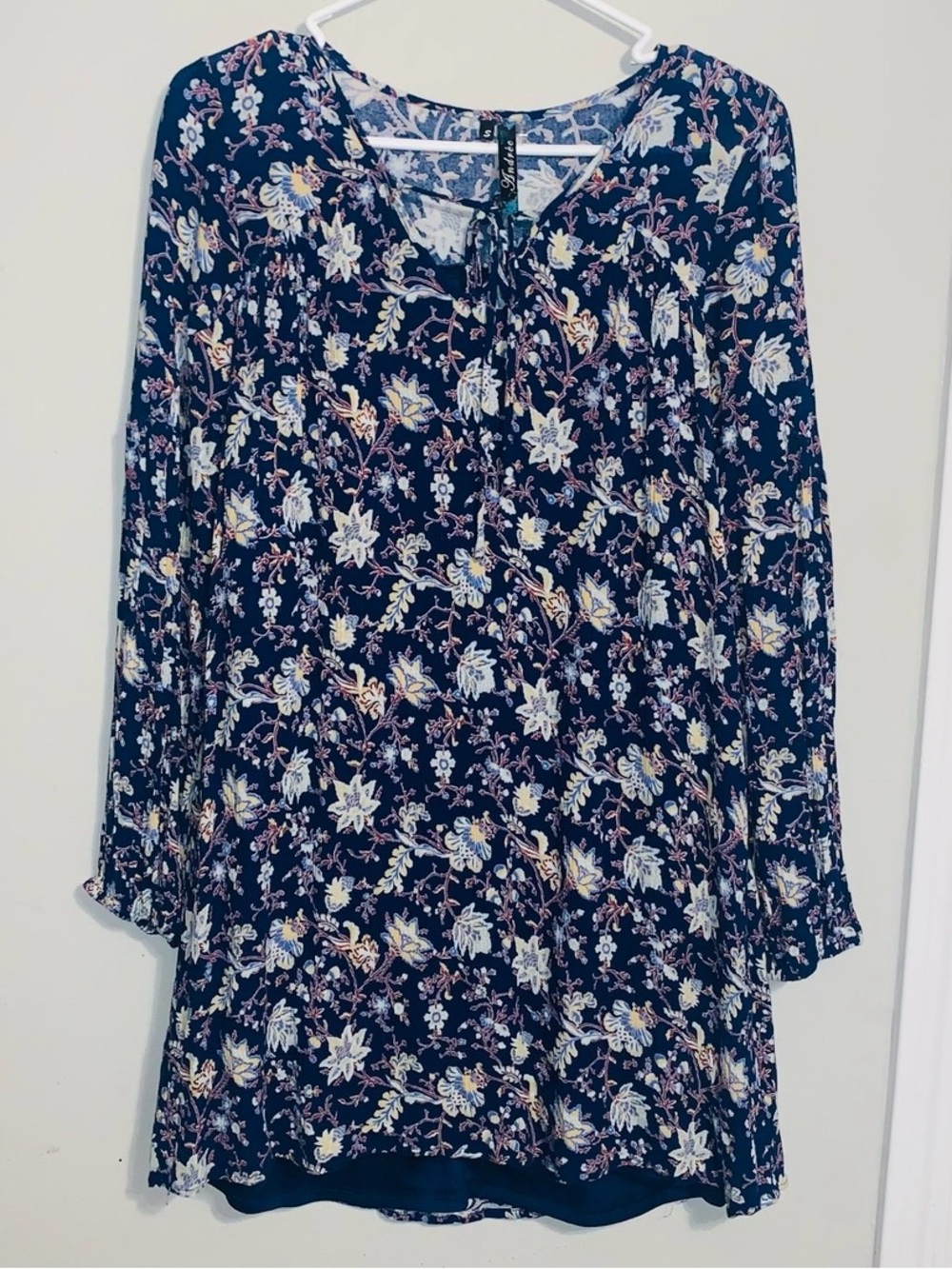 Andree Floral Navy Blue Dress